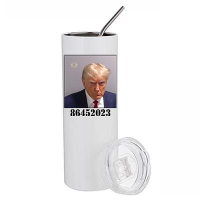 Donald Trump Inmate Mugshot Stainless Steel Tumbler