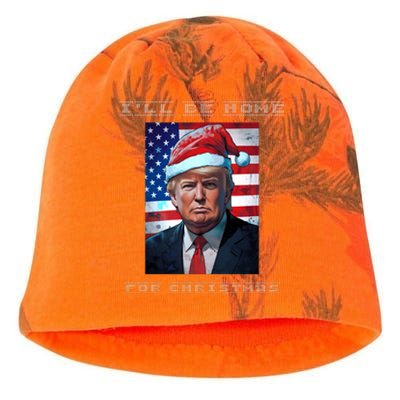 Donald Trump Ill Be Home For Christmas Inauguration Kati - Camo Knit Beanie