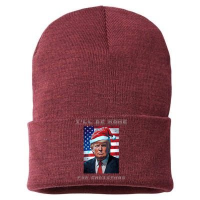 Donald Trump Ill Be Home For Christmas Inauguration Sustainable Knit Beanie