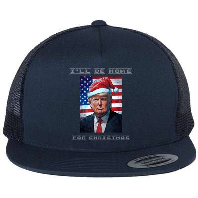 Donald Trump Ill Be Home For Christmas Inauguration Flat Bill Trucker Hat