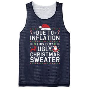 Due To Inflation This Is My Ugly Sweater For Christmas Mesh Reversible Basketball Jersey Tank