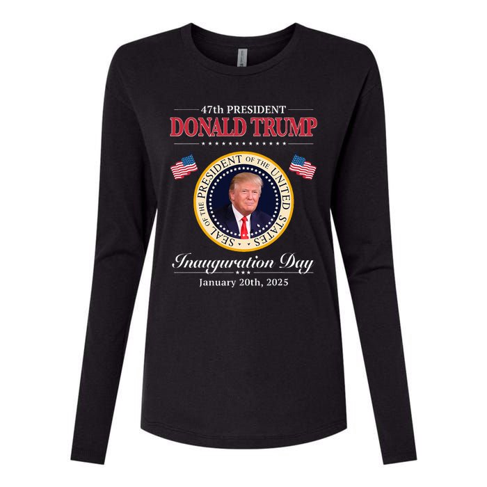 Donald Trump Inauguration Day 2025 47th Usa President Womens Cotton Relaxed Long Sleeve T-Shirt