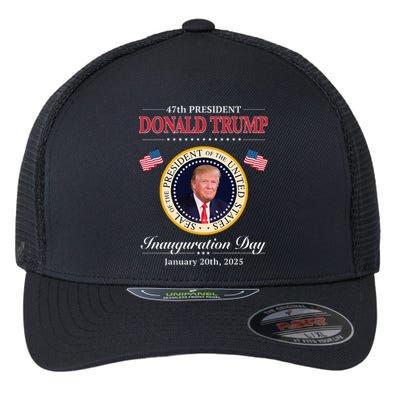 Donald Trump Inauguration Day 2025 47th Usa President Flexfit Unipanel Trucker Cap