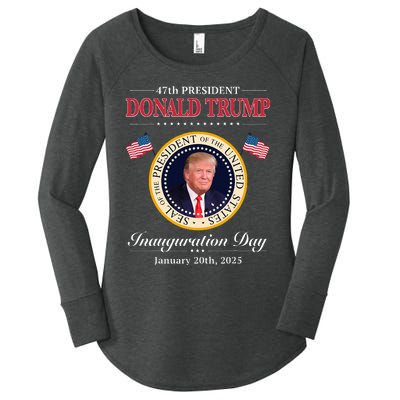 Donald Trump Inauguration Day 2025 47th Usa President Women's Perfect Tri Tunic Long Sleeve Shirt