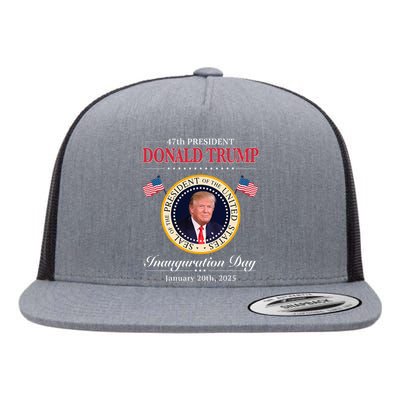 Donald Trump Inauguration Day 2025 47th Usa President Flat Bill Trucker Hat