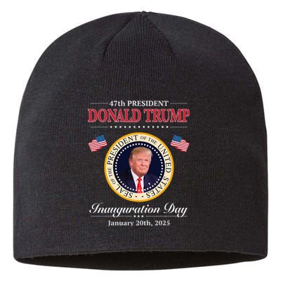 Donald Trump Inauguration Day 2025 47th Usa President Sustainable Beanie