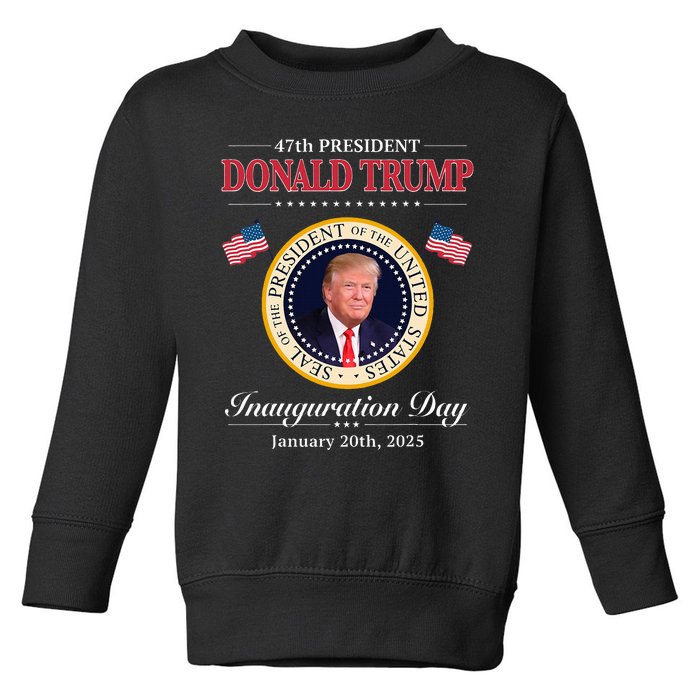 Donald Trump Inauguration Day 2025 47th Usa President Toddler Sweatshirt