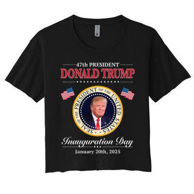 Donald Trump Inauguration Day 2025 47th Usa President Women's Crop Top Tee