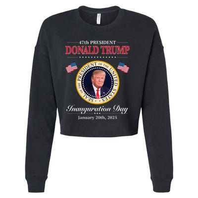 Donald Trump Inauguration Day 2025 47th Usa President Cropped Pullover Crew