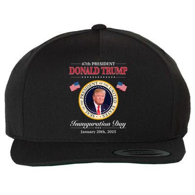 Donald Trump Inauguration Day 2025 47th Usa President Wool Snapback Cap