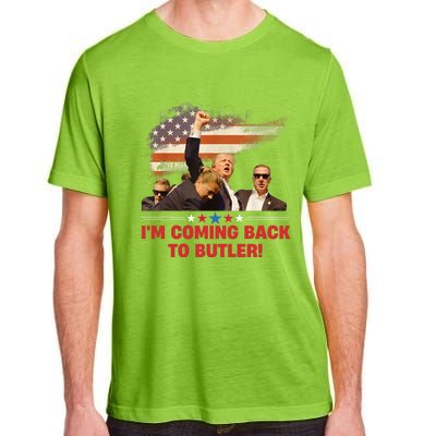 Donald Trump I’M Coming Back To Butler 2024 Adult ChromaSoft Performance T-Shirt