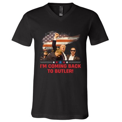 Donald Trump I’M Coming Back To Butler 2024 V-Neck T-Shirt