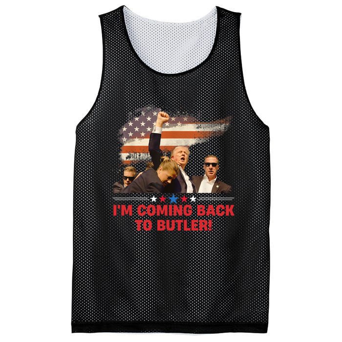 Donald Trump I’M Coming Back To Butler 2024 Mesh Reversible Basketball Jersey Tank