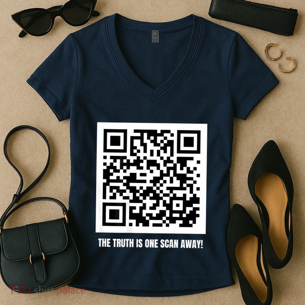 Donald Trump Is Your President Qr Trump Code Women's V-Neck T-Shirt