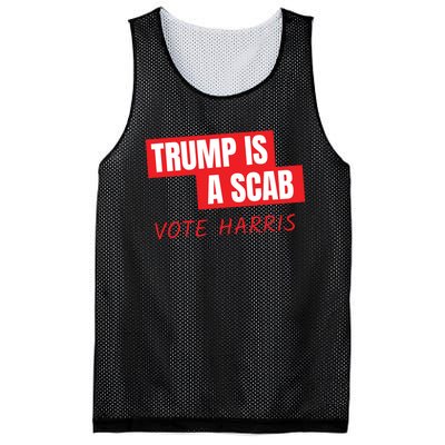 Donald Trump Is A Scab Vote Harris Mesh Reversible Basketball Jersey Tank