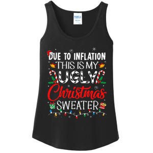 Due To Inflation Ugly Christmas Sweaters Funny Ladies Essential Tank