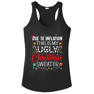 Due To Inflation Ugly Christmas Sweaters Funny Ladies PosiCharge Competitor Racerback Tank