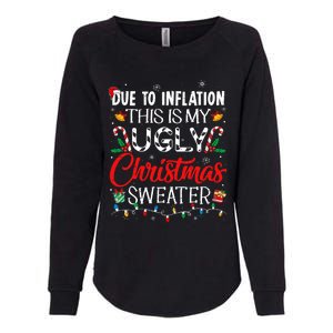 Due To Inflation Ugly Christmas Sweaters Funny Womens California Wash Sweatshirt