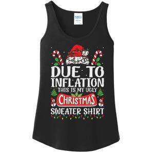 Due To Inflation Ugly Christmas Sweaters Funny Women Ladies Essential Tank