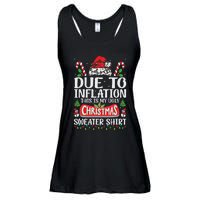 Due To Inflation Ugly Christmas Sweaters Funny Women Ladies Essential Flowy Tank