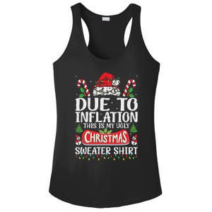 Due To Inflation Ugly Christmas Sweaters Funny Women Ladies PosiCharge Competitor Racerback Tank