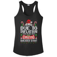 Due To Inflation Ugly Christmas Sweaters Funny Women Ladies PosiCharge Competitor Racerback Tank