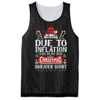 Due To Inflation Ugly Christmas Sweaters Funny Women Mesh Reversible Basketball Jersey Tank