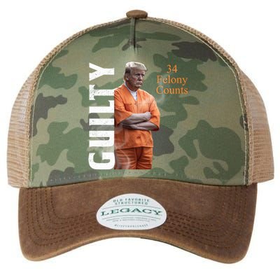 Donald Trump Is Guilty 34 Felony Counts Legacy Tie Dye Trucker Hat