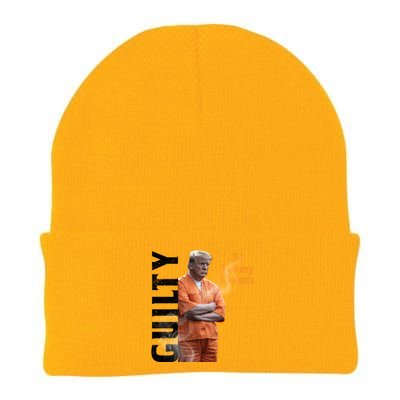 Donald Trump Is Guilty 34 Felony Counts Knit Cap Winter Beanie