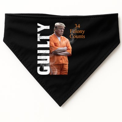Donald Trump Is Guilty 34 Felony Counts USA-Made Doggie Bandana