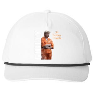 Donald Trump Is Guilty 34 Felony Counts Snapback Five-Panel Rope Hat