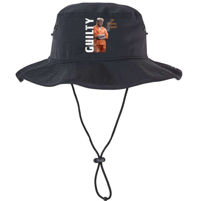 Donald Trump Is Guilty 34 Felony Counts Legacy Cool Fit Booney Bucket Hat