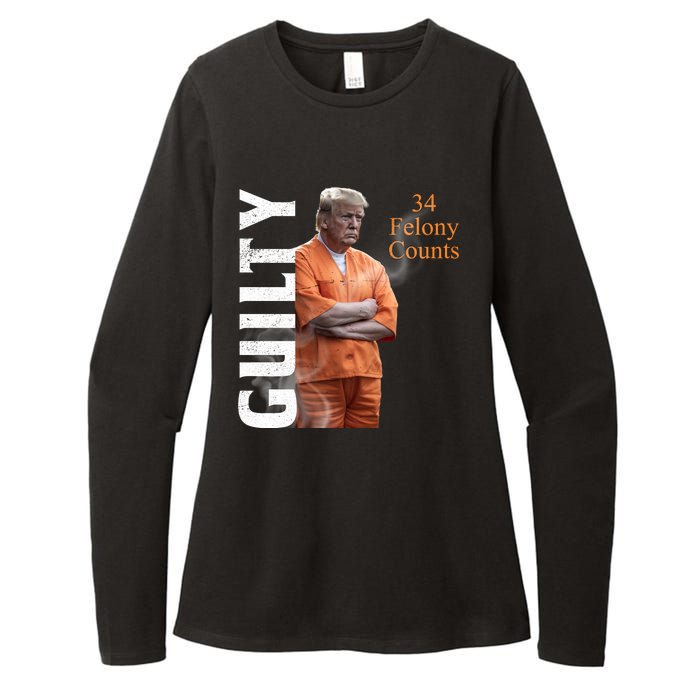 Donald Trump Is Guilty 34 Felony Counts Womens CVC Long Sleeve Shirt