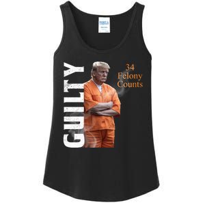 Donald Trump Is Guilty 34 Felony Counts Ladies Essential Tank