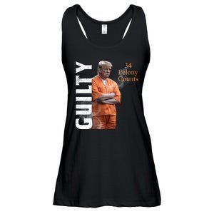 Donald Trump Is Guilty 34 Felony Counts Ladies Essential Flowy Tank