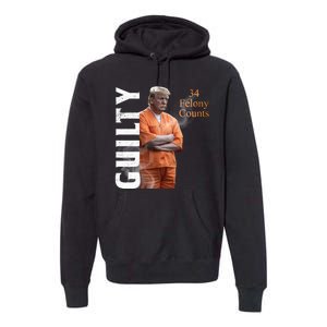 Donald Trump Is Guilty 34 Felony Counts Premium Hoodie