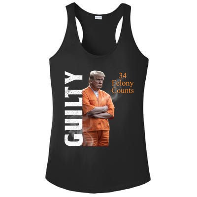 Donald Trump Is Guilty 34 Felony Counts Ladies PosiCharge Competitor Racerback Tank