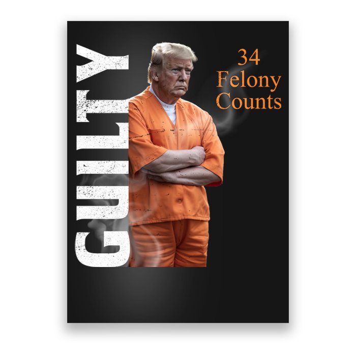 Donald Trump Is Guilty 34 Felony Counts Poster