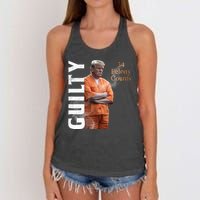 Donald Trump Is Guilty 34 Felony Counts Women's Knotted Racerback Tank