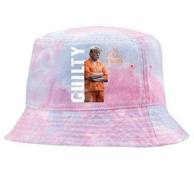 Donald Trump Is Guilty 34 Felony Counts Tie-Dyed Bucket Hat