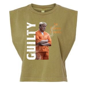 Donald Trump Is Guilty 34 Felony Counts Garment-Dyed Women's Muscle Tee