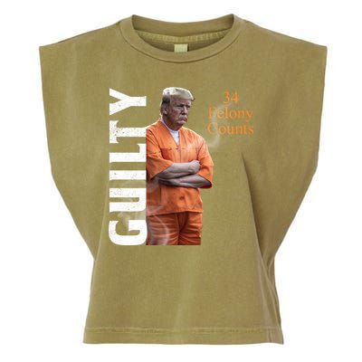 Donald Trump Is Guilty 34 Felony Counts Garment-Dyed Women's Muscle Tee
