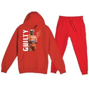 Donald Trump Is Guilty 34 Felony Counts Premium Hooded Sweatsuit Set