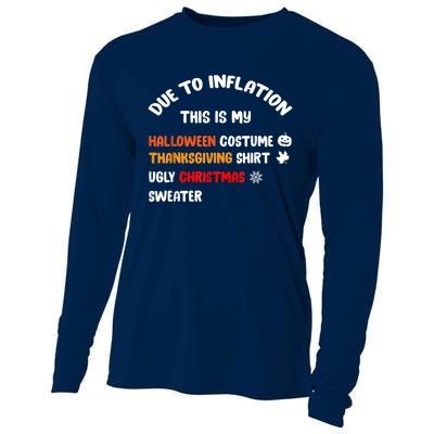 Due To Inflation This Is My Halloween Thanksgiving Christmas Cooling Performance Long Sleeve Crew