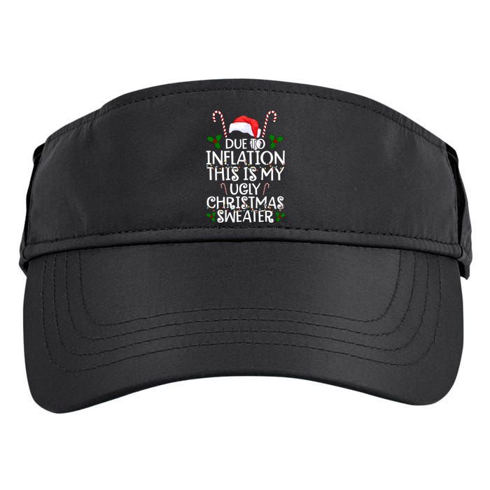 Due To Inflation This Is My Ugly Christmas Sweater Funny Adult Drive Performance Visor