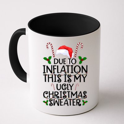 Due To Inflation This Is My Ugly Christmas Sweater Funny Mug