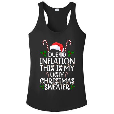 Due To Inflation This Is My Ugly Christmas Sweater Funny Ladies PosiCharge Competitor Racerback Tank