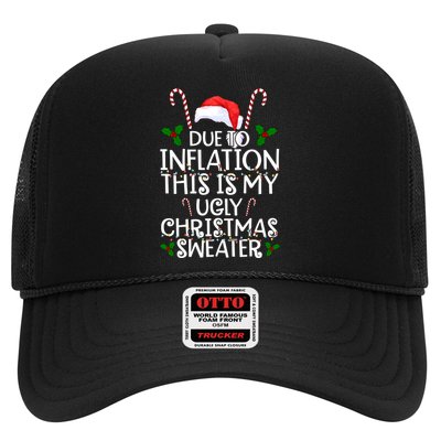 Due To Inflation This Is My Ugly Christmas Sweater Funny Trucker Hat
