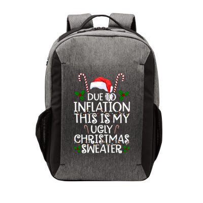 Due To Inflation This Is My Ugly Christmas Sweater Funny Vector Backpack