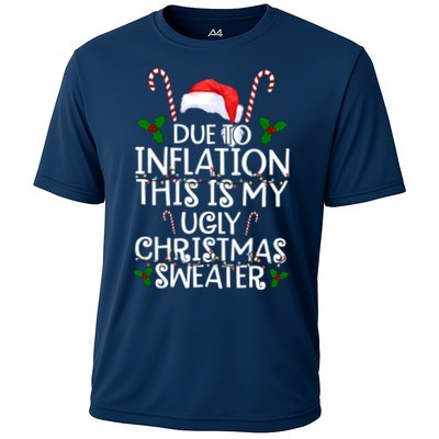 Due To Inflation This Is My Ugly Christmas Sweater Funny Performance Shirt